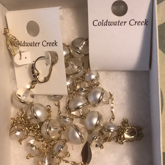 Coldwater Creek 🆕 Demi Bead Illusion earrings/necklace set in CC gift box - Picture 12 of 14